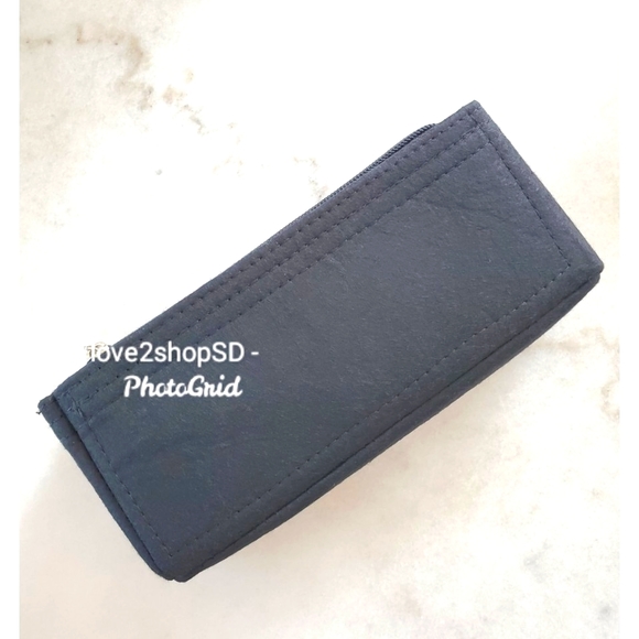 Organizer Shaper Protector Insert fits Chanel Old Medium BOY Bag Pockets Black - Picture 2 of 6